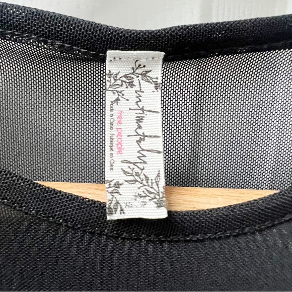 Free People Intimately Sheer Mesh Top in Black - Picture 5 of 5